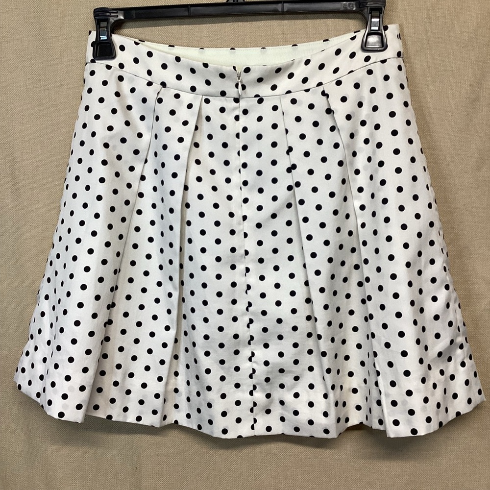 J. Crew White and Black Polka Dot Skater Skirt - Picture 2 of 5